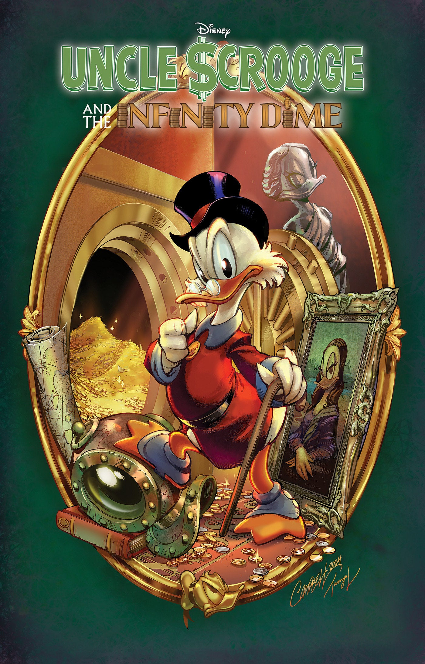 Uncle Scrooge And Infinity Dime Hardcover Gallery Edition J. Scott Campbell Cover (Direct Market)