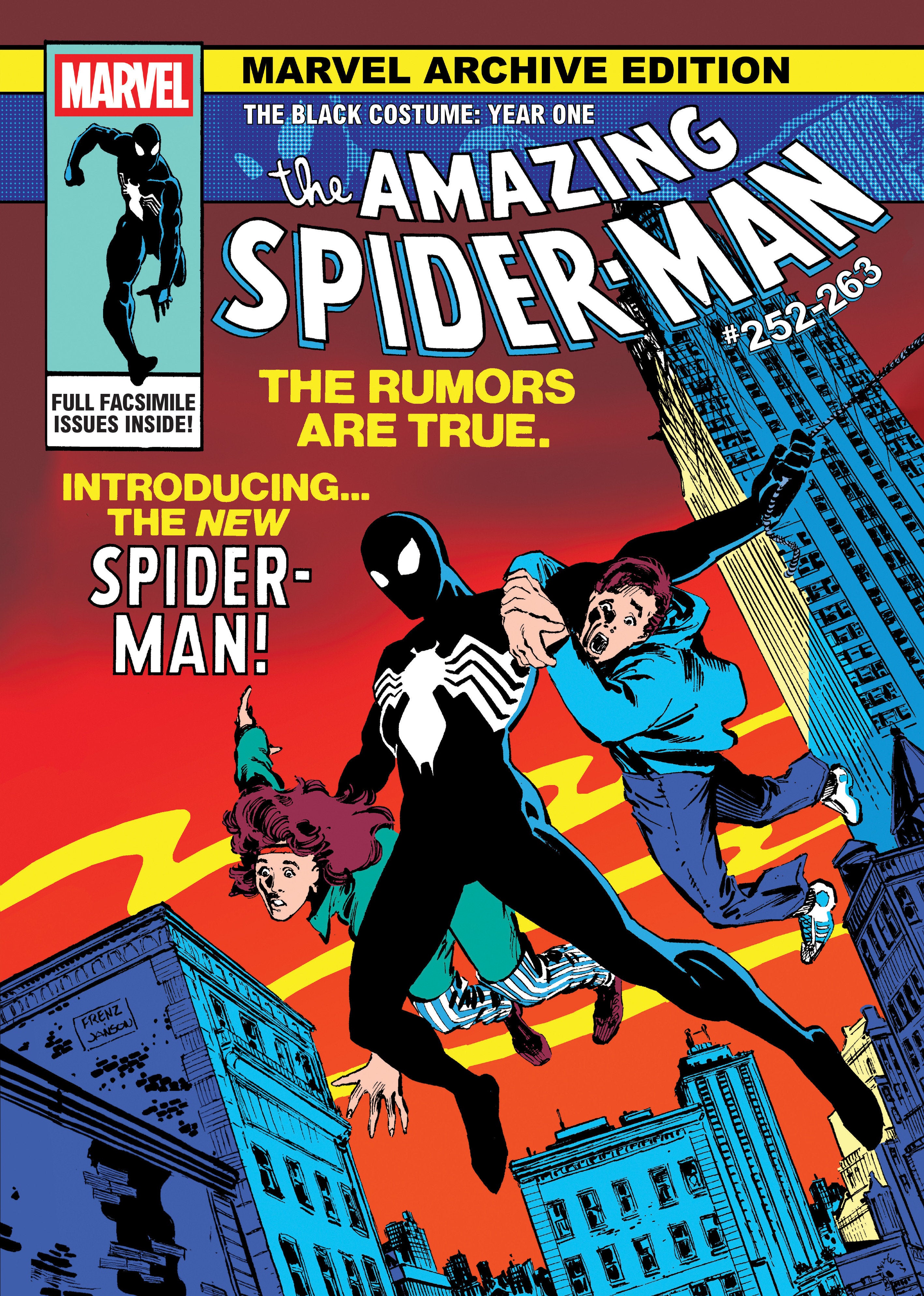 Marvel Archive Edition: Amazing Spider-Man The Black Costume: Year One Gallery Edition Ron Frenz Original First Issue Cover