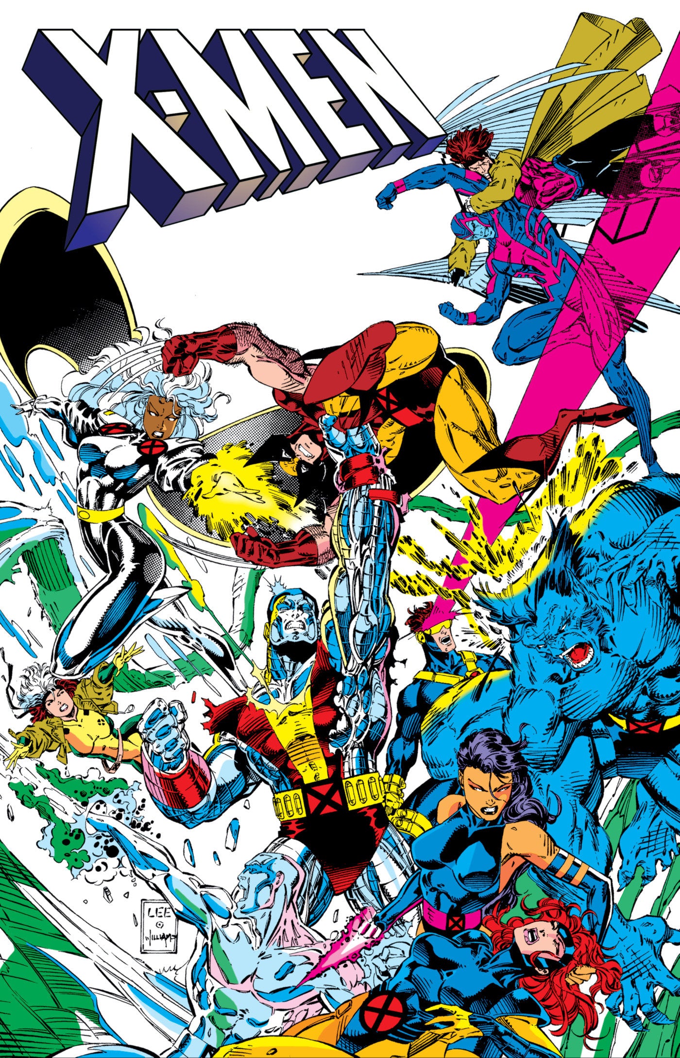 X Men: Blue & Gold Mutant Genesis Omnibus Hardcover Jim Lee Cover [Direct Market Only]