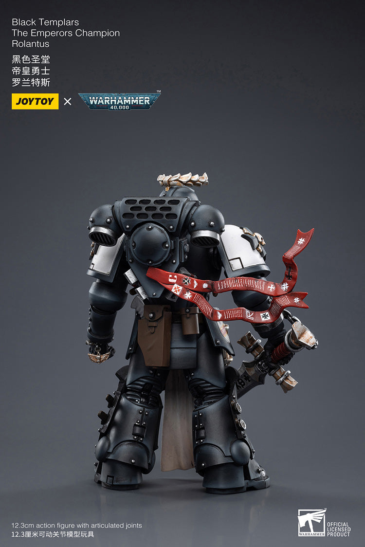 JOYTOY Warhammer 40K: Black Templars - Emperors Champion Rolantus Action Figure