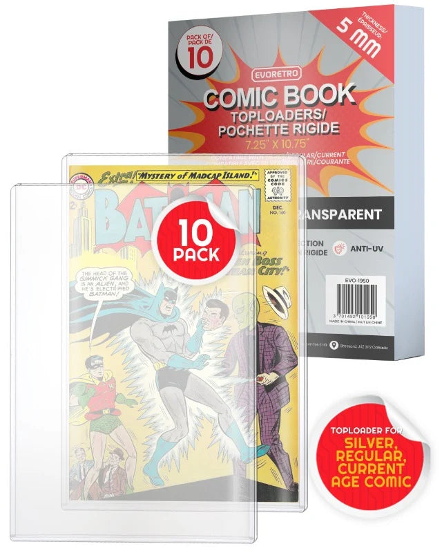 Evoretro Comic Book Top Load Protector - Silver/Regular/Current Size
