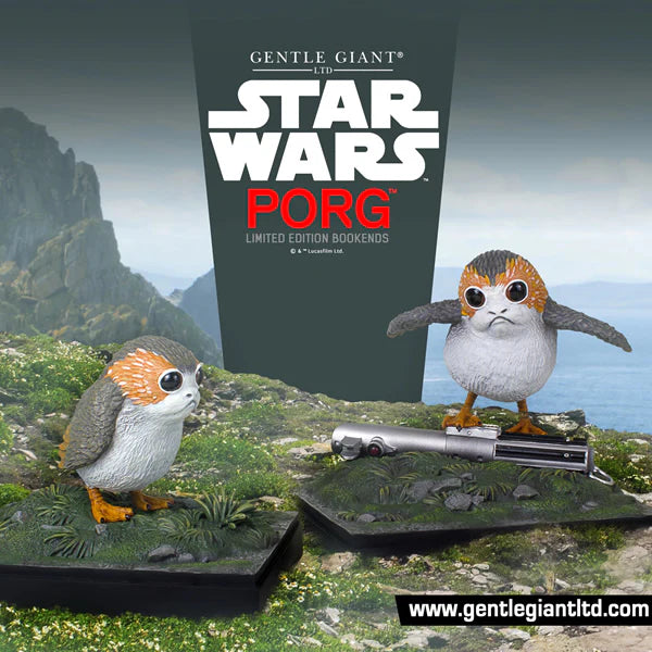 Gentle Giant Porg Bookend Set