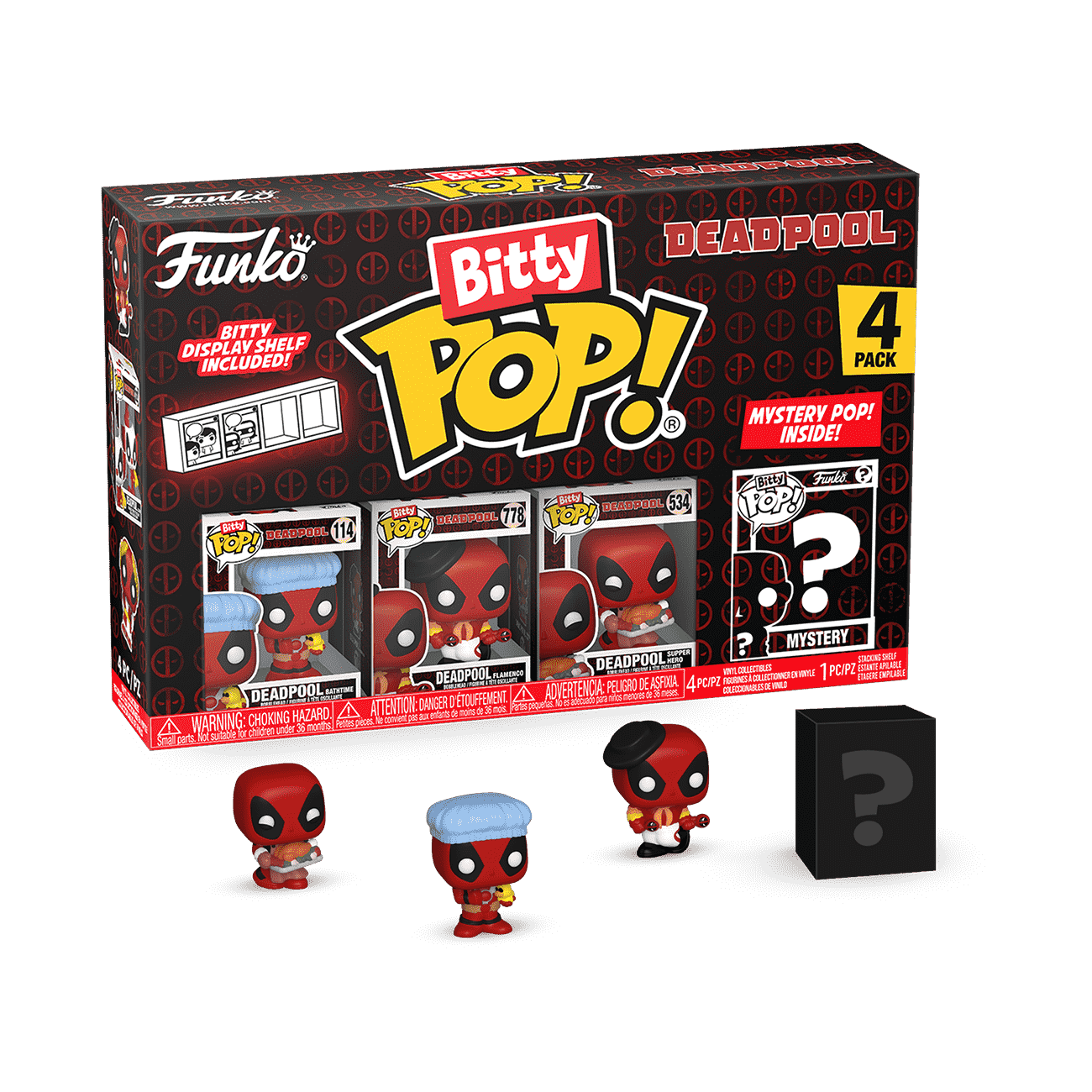 Bitty Pop! Marvel Deadpool (Series 2) 4-Pack Vinyl Figure