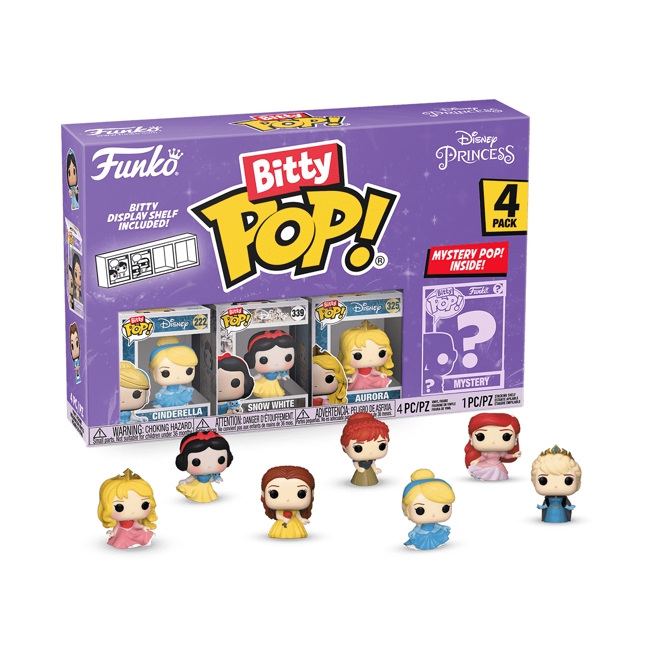 Bitty Pop! Disney Princess (Series 3) 4-Pack Vinyl Figure