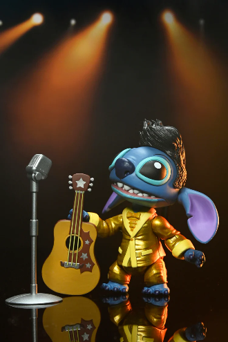 NECA: Disney Stitch Ultimate Gold Suit Elvis Stitch 7”in Action Figure