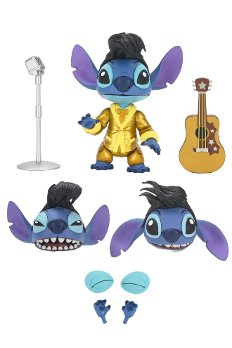 NECA: Disney Stitch Ultimate Gold Suit Elvis Stitch 7”in Action Figure
