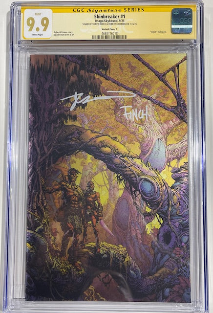Skinbreaker #1 Cover G Inc 1:1000 David Finch & Robert Kirkman Signed Cgc 9.9 Graded Foil Variant