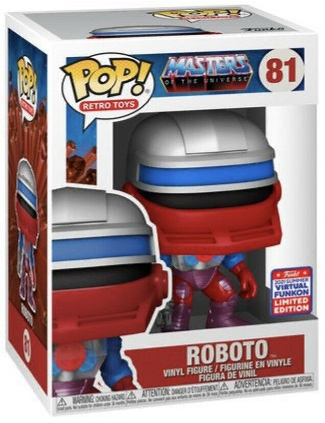 Pop! Retro Toys: Masters of the Universe Roboto (2021 Summer Virtual Funkon) Vinyl Figure