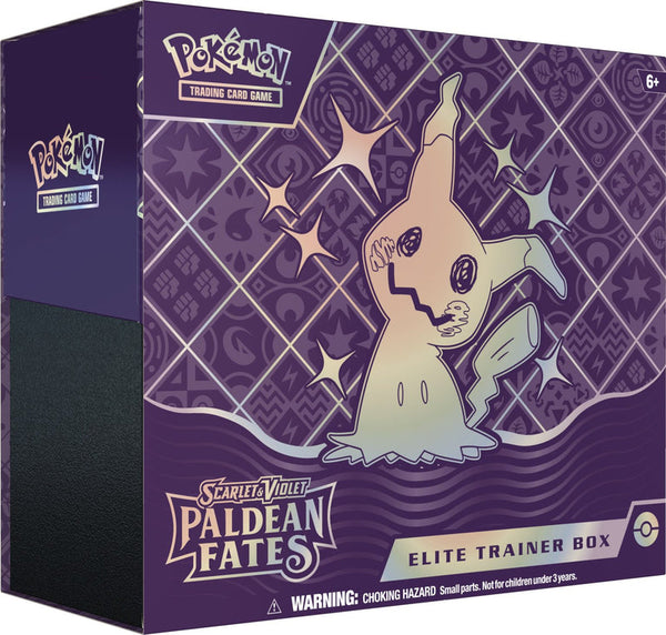 Caja de entrenador de élite de Pokémon Scarlet y Violet Paldean Fates