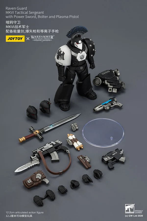 Raven Guard MkVI Tactical Sergeant with Power Sword, Bolter and Plasma Pistol