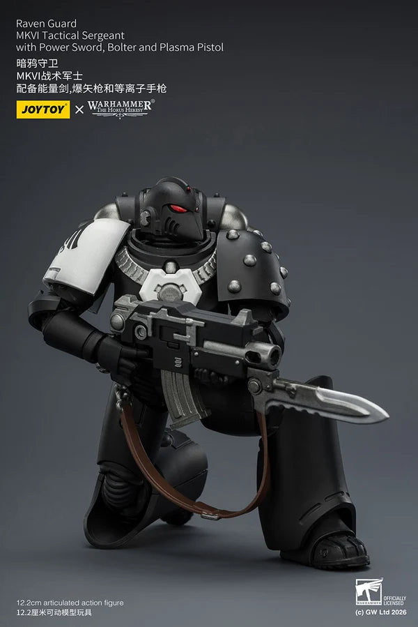Raven Guard MkVI Tactical Sergeant with Power Sword, Bolter and Plasma Pistol