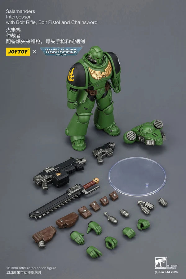 Salamanders Intercessor with Bolt Rifle, Bolt Pistol and Chainsword