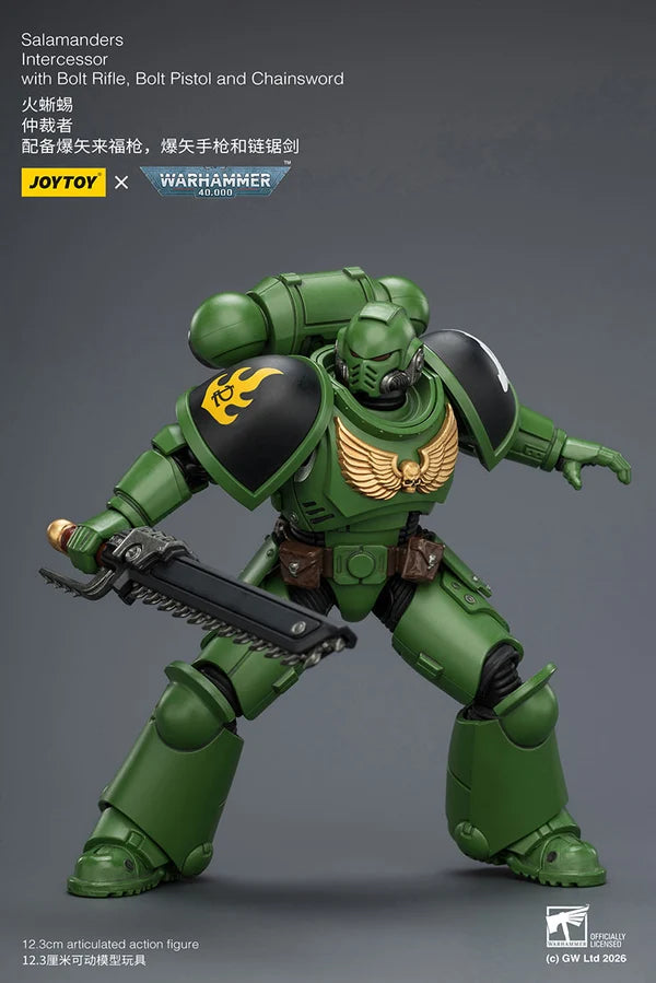 Salamanders Intercessor with Bolt Rifle, Bolt Pistol and Chainsword