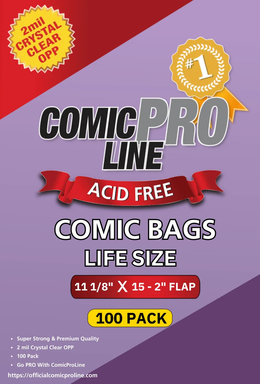 Comic Pro Line Bags - Life Size - 100 Pack