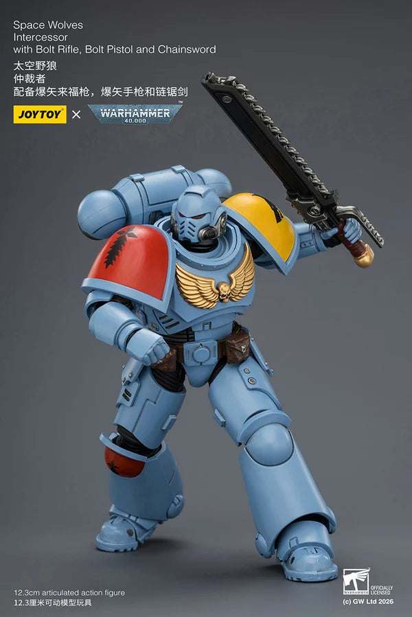 Space Wolves Intercessor with Bolt Rifle, Bolt Pistol and Chainsword