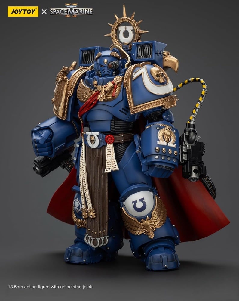 WARHAMMER 40K  -  JOYTOY  -  ULTRAMARINES - MARNEUS CALGAR, CHAPTER MASTER WITH MKX GRAVIS ARMOUR AND GAUNTLETS OF ULTRAMAR FIGURE