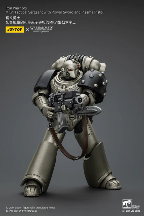 Iron Warriors MKVI Tactical Sergeant with Power Sword and Plasma Pistol