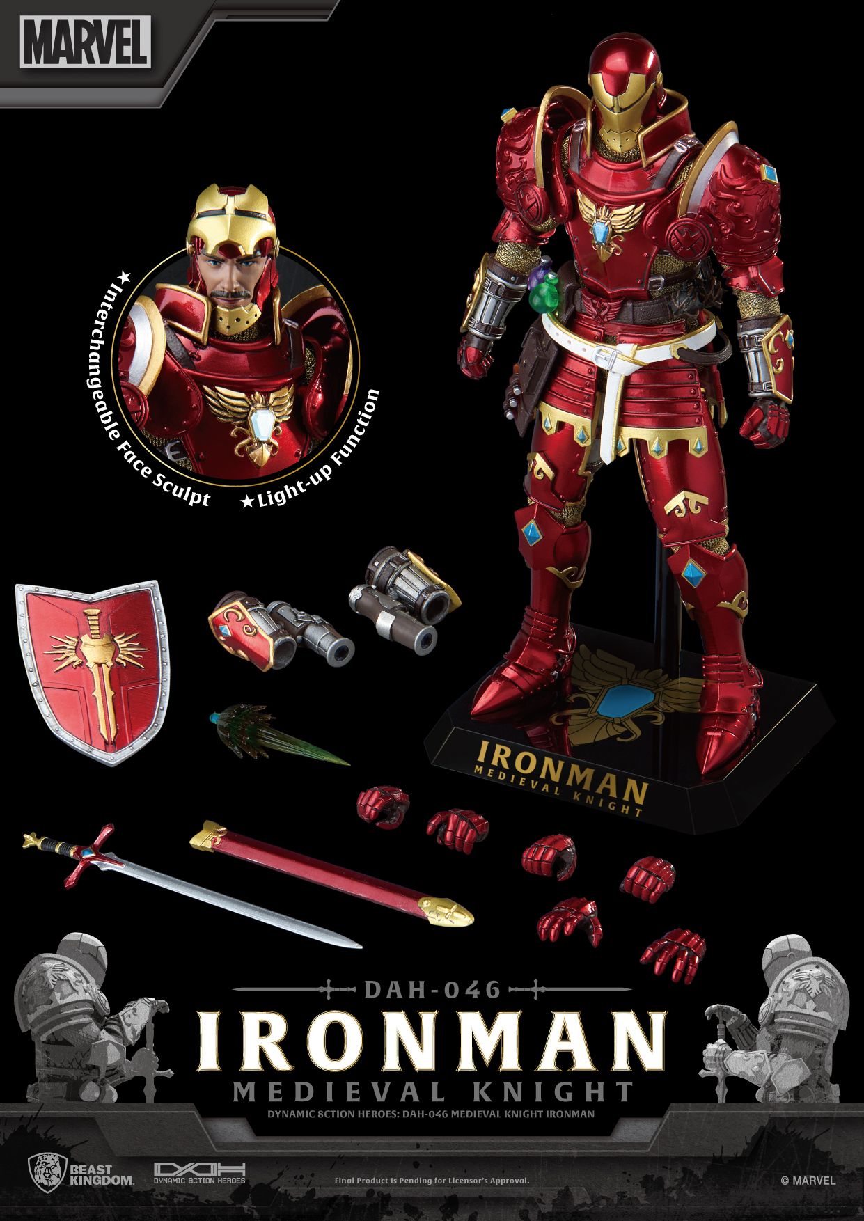 BEAST KINGDOM - MEDIEVAL KNIGHT IRON MAN DAH-046
