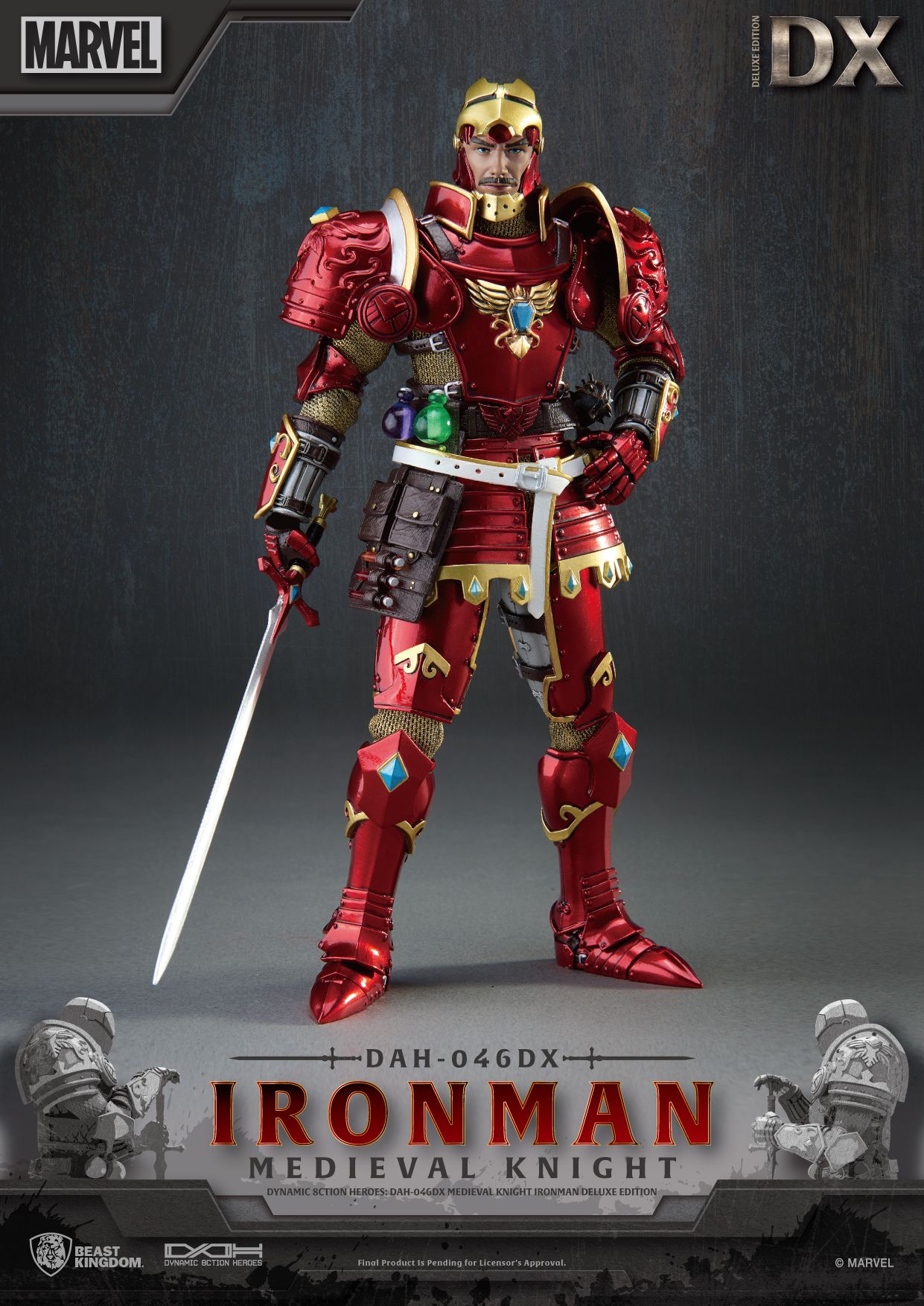 BEAST KINGDOM - MEDIEVAL KNIGHT IRON MAN DAH-046DX (DELUXE VER.)