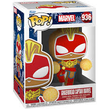 Pop! Marvel Holiday Gingerbread Captain Marvel Vinyl Figure