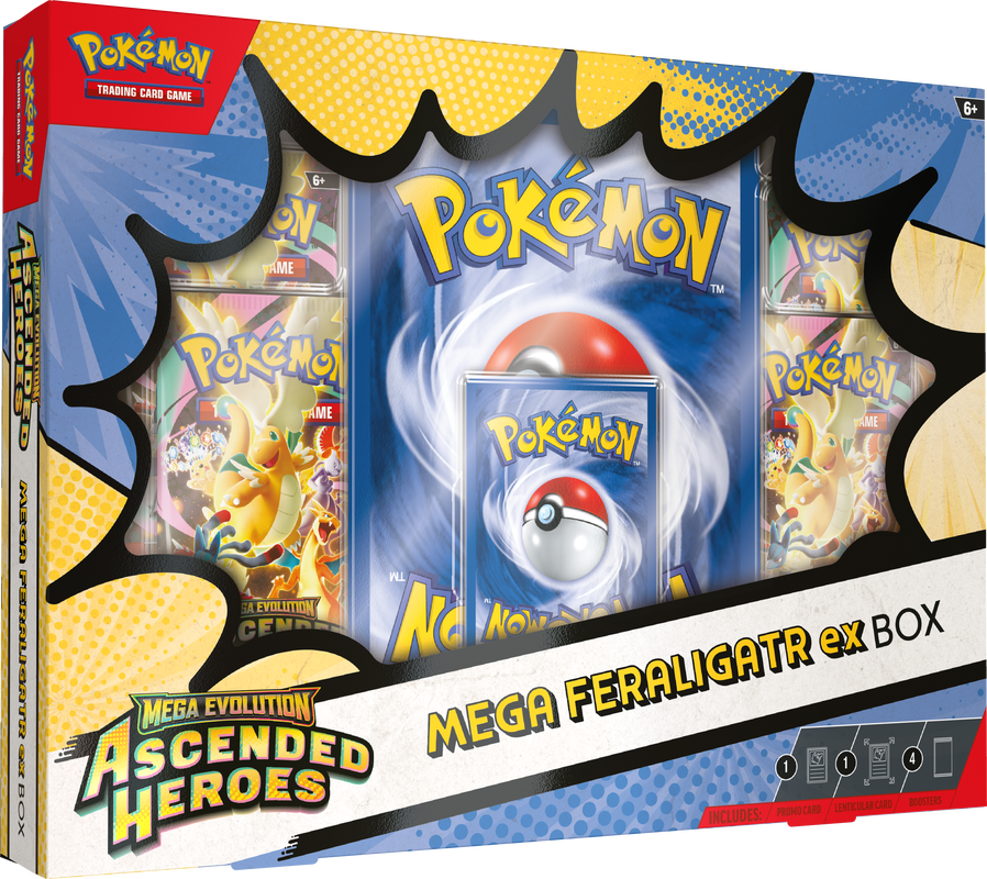 POKEMON ME2.5 ASCENDED HEROES MEGA MEGANIUM/EMBOAR/FERALIGATR EX BOXES (PRE-ORDER)
