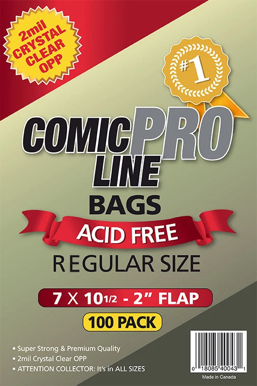 Comic Pro Line Bags - Regular Size - 100 Pack