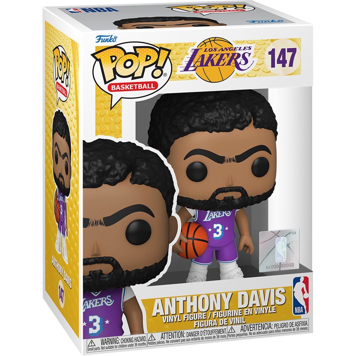 Pop! Basketball: NBA Los Angeles Lakers Anthony Davis (City Edition 2021) Vinyl Figure