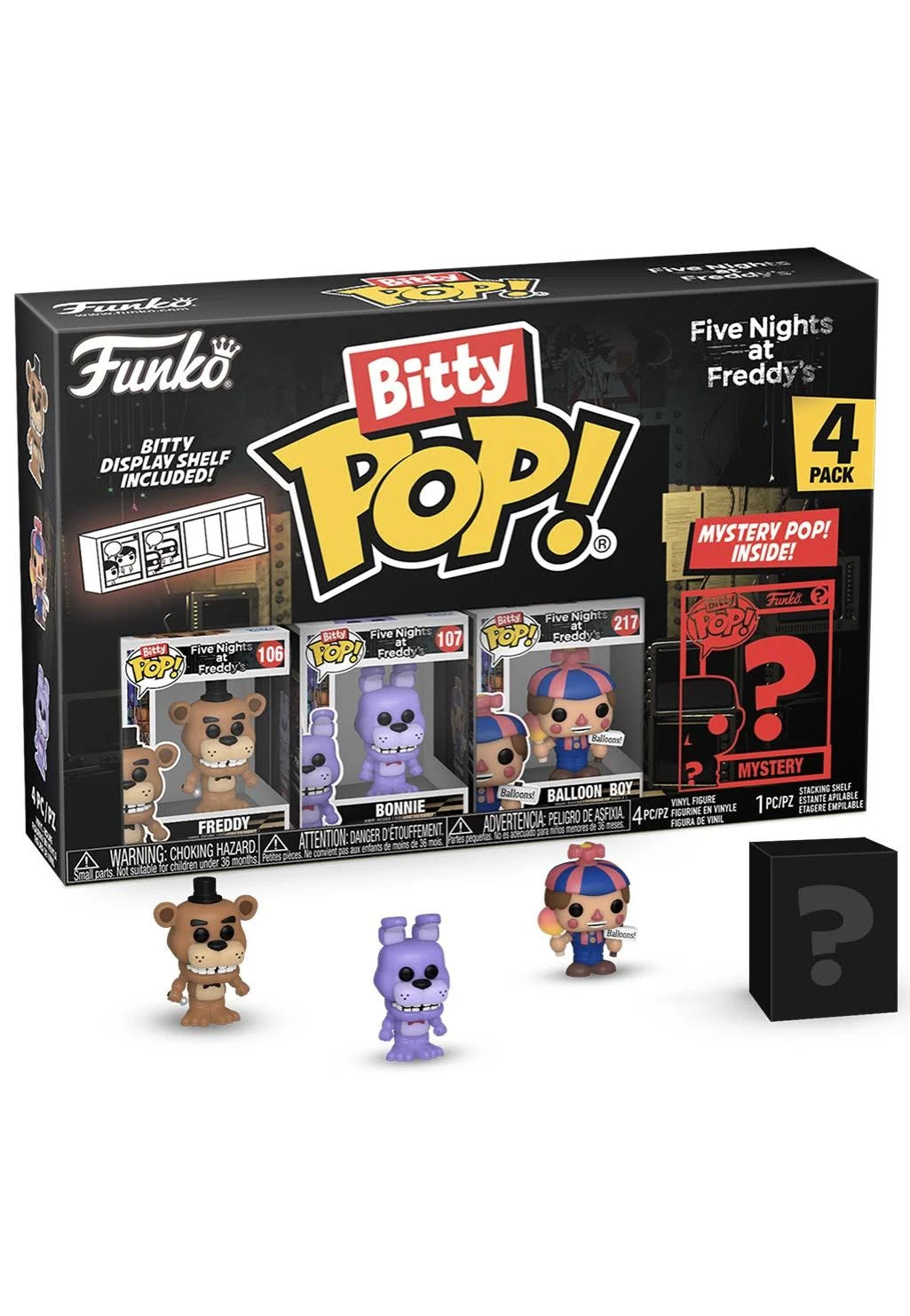 Bitty Pop Fnaf Freddy 4pk