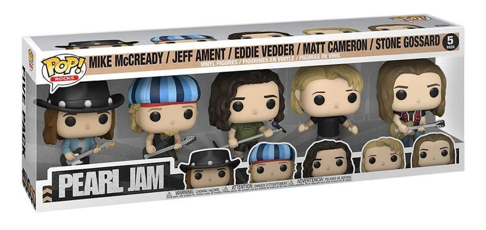 Pop! Rocks: Pearl Jam Mike McCready / Jeff Ament / Eddie Vedder / Matt Cameron / Stone Gossard 5-Pack Vinyl Figures