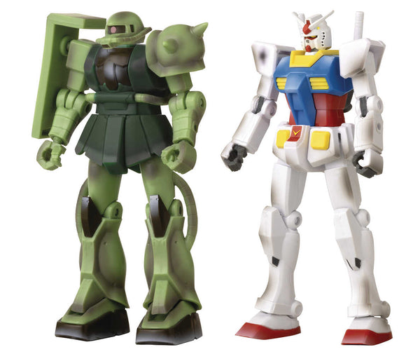 2021 Figura de acción de Con Ex Gundam Infinity Epic Battle Rx-78 y Zaku, paquete de 2