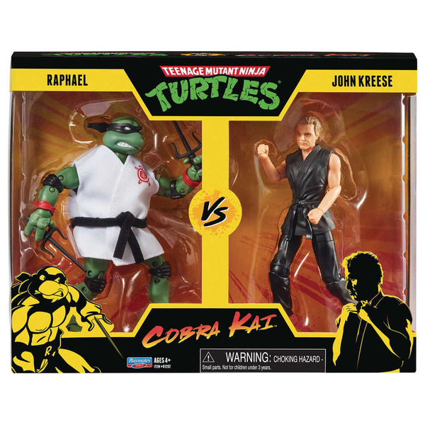 Figura de acción de Raphael vs John Kreese de las Tortugas Ninja X Cobra Kai, paquete de 2