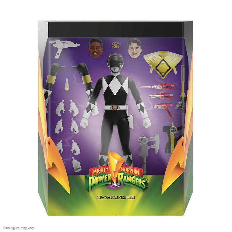 Figura de acción de Power Rangers Ultimates W3 Black Ranger