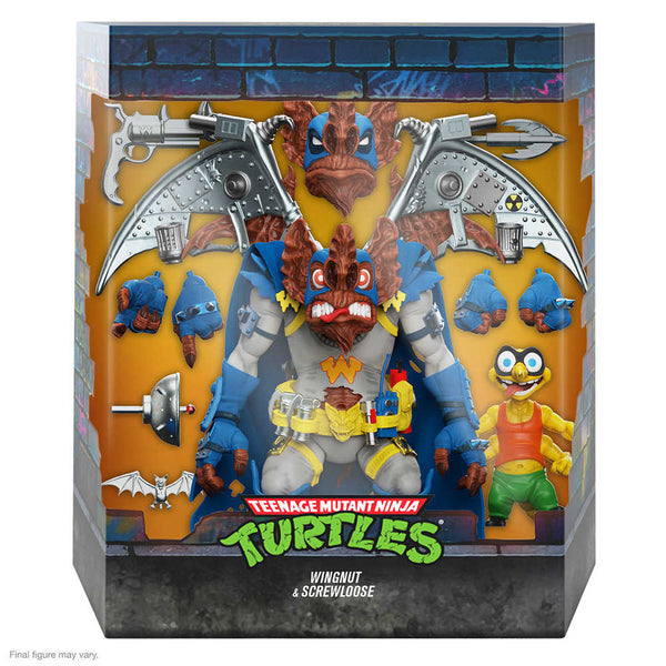 Figura de acción de Teenage Mutant Ninja Turtles Ultimates W9 Wingnut &amp; Screwloose