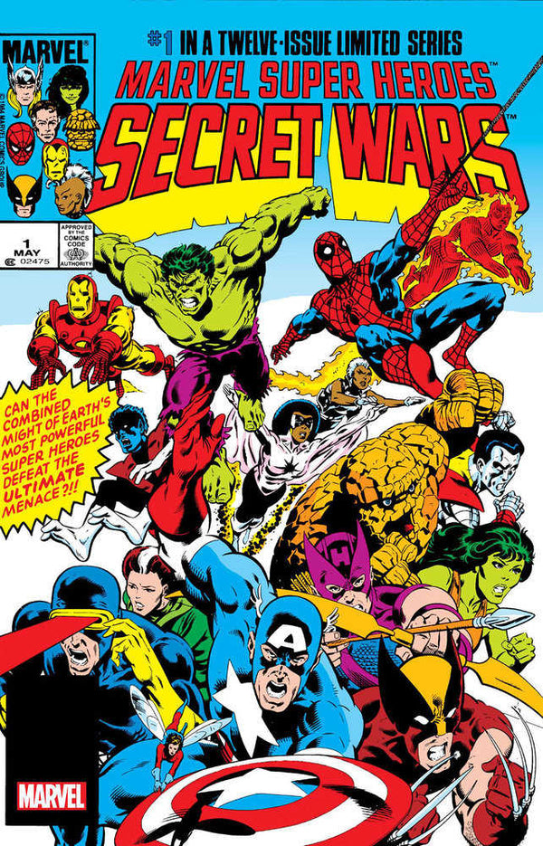 Variante de feuille d'édition en fac-similé de Marvel Super Heroes Secret Wars 1