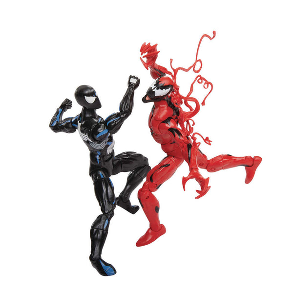 Spider-Man Legends Vhs Carnage Figura de acción de 6 pulgadas, estuche de 2 unidades