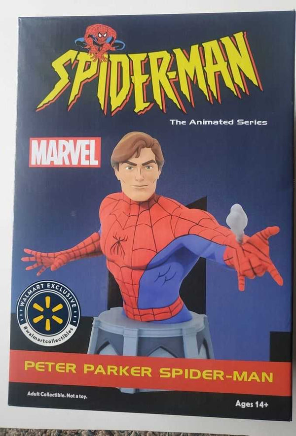 Diamond Select Toys Marvel Animated Unmasked Spider Man Action Figure (6.9")