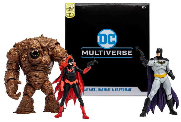 McFarlane Toys DC Multiverse Gold Label Collection Clayface, Batman y Batwoman Figura de acción exclusiva, paquete de 3 [DC Rebirth]