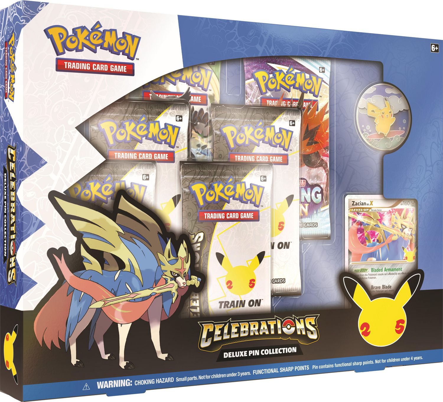 POKEMON - CELEBRATIONS - DELUXE PIN COLLECTION - ZACIAN LV.X