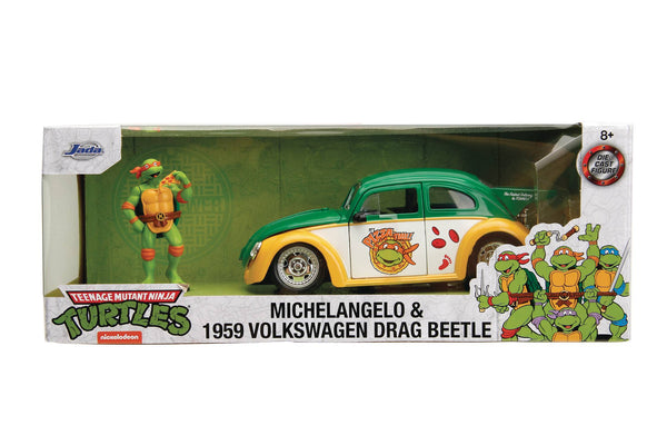 HWR VW DRAG BEETLE W/TMNT MICHAELANGELO